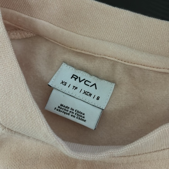 RVCA Good Times Crewneck Sweatshirt blush Pink Size XS - Picture 9 of 9